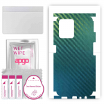 apgo Protective Skin Sticker for the back+sides compatible with Realme C35, Full Wrap Film, Foil, Vinyl - Pattern Carbon Chameleon CAKA1