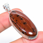Natural Dendritic Opal Gemstone Handmade 925 Sterling Silver Pendant 2.17 b8r35