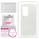 apgo Protective Skin Sticker for the back+sides compatible with Xiaomi Redmi K50 Pro, Full Wrap Film, Foil, Vinyl - Pattern White Fabric