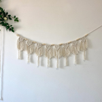 Macrame seinavaip Boho Decor Chic kaasaegne ornament k&auml;sitsi valmistatud kootud jaoks