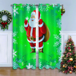 Multifilm J&otilde;uluvana j&otilde;ulupuu Punane Roheline Aknakardinad Lastele Magamistoa Elutoa Kodukaunistus Navidad Natal Uusaasta 100W130H(CM)40x51in&Hook