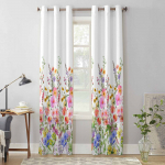 Lilled akvarell k&auml;sitsi maalitud aknakardinad elutuppa magamistoa kardin Moodne k&ouml;&ouml;gi rulookardinad kardinad kardinad 135W x 60H(cm) x1