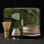 4 tk Jaapani Matcha komplekt Ohutu bambusest vispliga teelusikaga teekomplektid siseruumides joogipood Tee valmistamise t&ouml;&ouml;riistad tarvikud A 4PCS Glaze white
