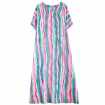 Short sleeve Plus size vintage new in dresses for women casual loose long summer dress