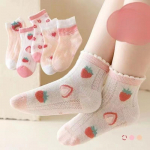 5 paari Baby Girls Sokid Kevad-Suvi Puuvillane Vasts&uuml;ndinu Baby Kids Multifilmi sokid lastele Poiste sokid 0-12A M(3-5YEAR)