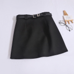 ITOOLIN Naiste villane k&otilde;rge v&ouml;&ouml;kohaga seelik vabaaja kontori miniseelik Chic Bodycon A-joonega seelikud naistele 2024 kevadsuvi S must