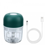 Mini elektriline k&uuml;&uuml;slaugupurustaja, USB-laadimisseade, t&auml;iendav toidusegisti, t&scaron;illi k&ouml;&ouml;giviljapurusti 100/250 ml k&ouml;&ouml;giriistad, ingveri purustaja Dark Green 250ML