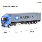 1/50 skaalaga benzi konteinerveoki tagasit&otilde;mbamine koos kergetehnika transpordis&otilde;idukiga, sulamist veoautopeaga, mudel, m&auml;nguasi lastele m&otilde;eldud m&auml;nguasjad 1/50-Size:31*8*6cm hall/sinine