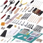 Professionaalne DIY nahast k&auml;sit&ouml;&ouml; k&auml;sit&ouml;&ouml;riistade komplekt 366 tk / t&auml;iskomplekt Ferramentas ise 366-kit
