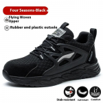 Mood Ohutus Saapad Mehed T&ouml;&ouml; Tossud Purunematud Kingad Terasest S&otilde;rmekaitse L&ouml;&ouml;gikindel Torkekindel T&ouml;&ouml;ohutusjalatsid 44 punane