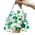 V&auml;rviline kassiakna rippuv kaunistus esiukse seinaripp akr&uuml;&uuml;list kassipoeg loomaornament ripats j&otilde;ulufestivali kingitus 15cm 2