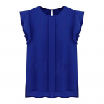 Kevad- ja suvine &uuml;markaelusega s&auml;rk naiste avar T-s&auml;rk, &uuml;hev&auml;rvilised lendavad varrukad, &otilde;mmeldud &scaron;ifoons&auml;rk top XL