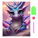 1 komplekt Rhinestone'i maalimise komplekt Lillede draakonhobuse disain DIY kingitus kodukaunistuseks vaigust rhinestones joonistus igasse ruumi C