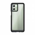 L&auml;bipaistev PMMA &uuml;mbris Motorola Moto G84 G54 Power G64 G53 G34 G24 G23 G04 G04S 5G v&auml;rvilise pehme &auml;&auml;risega tagakesta k&otilde;va kaas For Moto G84 must