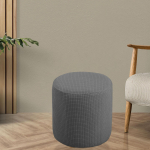 K&otilde;rge venivusega &uuml;mmargune ottomani kate elutoa hoiustamiseks, sobib istmele 9,84''-12,60'' tolli, jalatugi Dark Green Round Chair Cover