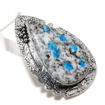 K2 Blue Azurite Gemstone 925 Sterling Silver Jewelry Gift Pendant 2.17 e8j21
