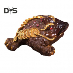 K&auml;rnkonna tee Lemmiklooma v&auml;rvi muutev vaigu ornament Rikkus Attraktsioon Kung Fu tee lemmiklooma kodukontori kirjutuslaua sisustus teetseremoonia tarvik kuldne