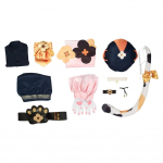 Game Gen Diona Cosplay Costume Coat Pants Wig Shoes Outfits Fantasia Anime Girls Halloween Carnival Disguise Suit XL-(Costume+Wig)