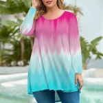 Naiste moe suur &uuml;mmargune kaelus, pikkade varrukatega vabaajaprinter, lahtine pullover XL
