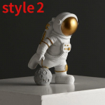 1/3 tk Creative Resin Astronauti Ornaut Figuurikuju Kosmosemees T&ouml;&ouml;lauakaunistus Modelleerimine Lastele Kingitus Kodukaunistus Style1-1pcs kuld