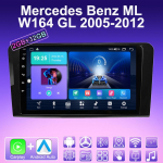 2 DIN Android Carplay Autoraadio Mercedes Benz ML W164 GL 2005-2012 jaoks Multimeediam&auml;ngija Peaseade Stereo GPS-navigatsioon BT WIFI 2+32GB 2+32GB