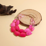 Elegantne kahekihiline želeev&auml;rvi kaelakee &ndash; mitmek&uuml;lgne ja &scaron;ikk, ideaalne kingitusteks v&otilde;i muusikafestivalidele roosa