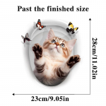 1 tk hirmutav kassi tualettruumi kleebis Unikaalne kodukaunistuse seinakleebis