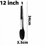 1 tk libisemisvastased k&ouml;&ouml;gitangid BBQ roostevabast terasest silikoonist otsik salatileiva serveerimist&ouml;&ouml;riist kleepumatu k&ouml;&ouml;gi grilli toiduklamber