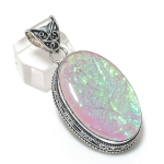 Natural Pink Triplet Opal 925 Sterling Silver Jewelry Pendant 2.21 g7z47