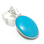 Natural Blue Chalcedony Gemstone 925 Sterling Silver Jewelry Pendant 1.77 n3z47