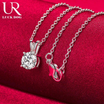 925 Sterling h&otilde;be 8mm AAA klassi tsirkoon ripats Kaelakee Moodsad pulmaehted O-45CM