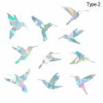 Kokkup&otilde;rke v&auml;ltimine Linnud Klaaskleebised Kassiaken Klambrid Koolibri Staatilised Kleebised Vikerkaarprisma type 2