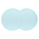 2 tk 10 cm silikoonist alumiselt kuumakindel, libisemiskindel, k&otilde;rgendatud servaga lekkekindel t&ouml;&ouml;laud, &uuml;mmargune, kohvi-tee tassihoidja k&ouml;&ouml;gitarvikud kollane