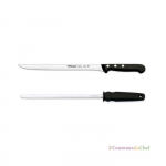 Coffret couteau &agrave; jambon + fusil Arcos UNIVERSAL lame acier in