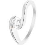 LOVA LOLA VAN DER KEEN - Bague Solitaire - Joaillerie Prestige - Diamants de Synth&egrave;se - Argent Massif 925 Milli&egrave;mes - Bijou Femme