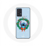 Coque Maniacase pour Samsung Galaxy A32 4G Stitch neige joyeux No&euml;l bleu