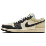 Air Jordan 1 Low SE Coconut Milk Black Meeste tossud Kreemjas Musliin Meeskonna-Kuld HQ3437-101 48.5