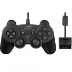 Manette PS2 Analogique Vibrante Noire