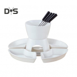 Keraamiline &scaron;okolaadifond&uuml;&uuml; v&otilde;isoojenduskomplekt Melt Hot Pot Bowl juustu jaoks, karamell, k&otilde;rge temperatuuriga vastupidav keraamika, isegi soojendav &scaron;okolaadikastmiskomplekt B