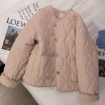 Roosa lambavillast puuvillane mantel naiste talvine uus Korea versioon paksendatud &uuml;mara kaelusega lambavillast mantel puuvillane jakk L roosa