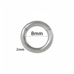 1 tk Kirurgilisest terasest vaheseina klikkeri segment hingedega r&otilde;ngas nina kulmude huuler&otilde;ngas k&otilde;rva k&otilde;hr Tragus Helix k&otilde;rvasagara augustamise ehted 2x8mm