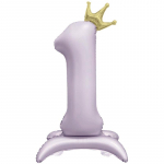 Crown 40 inch Cream Purple Number 0-9 Aluminum Foil Balloon Birthday Party Wedding Anniversary Layout Background Decoration 40INCH