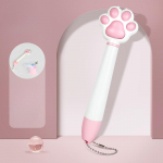 Lemmiklooma plastist laserkassi flirtiv kassim&auml;nguasi, 2-&uuml;hes, iseseisev sulgedega &otilde;ngeritv, v&auml;ljas&otilde;idukassi m&auml;nguasi 18.5*5cm