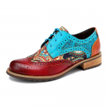 Johnature Spring Pumps naiste kingad Ehtsast nahast segav&auml;rvilised paelad Retro &uuml;mara varbaga vabaaja&otilde;mblus naiste kingad 36