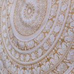 BLESS INTERNATIONAL K&auml;sitsi valmistatud India hipi boheemlaslik ps&uuml;hhedeelne elevandi mandala seinavaip laudlina voodipesu gobel&auml;&auml;n (Kuldne Elevant) Poster