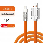 Originaalne tsingisulamist 120W &uuml;likiire laadimise Type-C kaabel Apple'i, Huawei ja Androidi seadmetele. TYPE-C interface, bare wire oranž