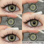 EYESHARE 1Pair Brown Colored Contact Lenses Natural Eye Cosmetic Soft Beauty Yearly Use Brown Lenses for Eyes