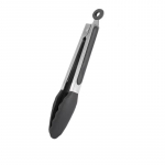 Hot Sale k&ouml;&ouml;gitangid, esmaklassiline silikoonist BPA-vaba mittenakkuva roostevabast terasest BBQ toiduvalmistamiseks grillimiseks lukustatavad toidutangid, 9/12-tollised 7inch must