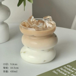 L&auml;bipaistev klaastass triibuline klaastass kuumakindel kohvikruus suvejoogid &otilde;llemahl piima vesi tass kokteil klaaskruus kingitus 430ML