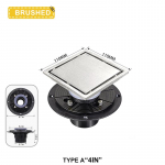 Ruudukujuline N&auml;htamatu Roostevabast Terasest P&otilde;randak&uuml;na Deodorant Pr&uuml;gifilter &Auml;ravool Du&scaron;ip&otilde;randa &Auml;ravool Vee Filter Vannitoa Tarvikud